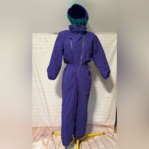 Obermeyer Snowsuit One Piece Snow Ski Suit
80's 90's Vintage Sz 4